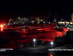 Tourists to visit Hierapolis at night