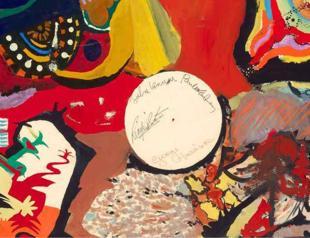 Painting by Beatles members sells at auction