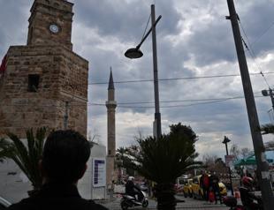 Historic clock replica installed at famous Antalya tower