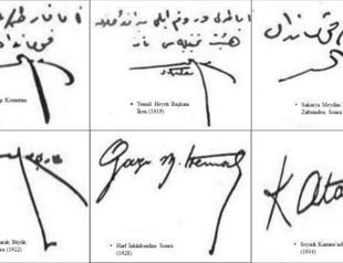 Ministry shares original signatures of Atatürk