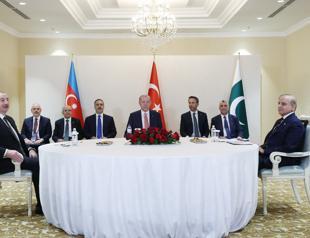 Erdoğan meets with Azerbaijani, Pakistani leaders in Kazakhstan