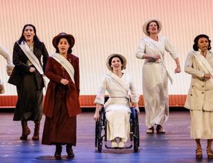 Tony-winning musical Suffs disrupted by chanting protesters