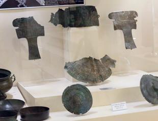 Structures in Ani on the wall of a house