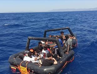 Turkish security forces rescue 65 migrants pushed back by Greece off İzmir