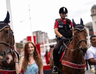 Istanbul’s mounted police turn heads
