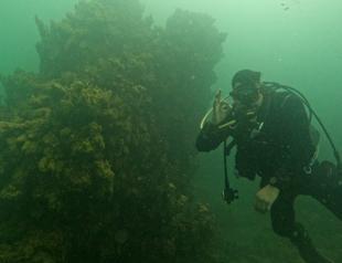 Divers discover 34-meter-long microbialite in Van Lake