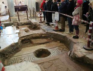 Historic mosaic floor linked to Santa Claus closed off