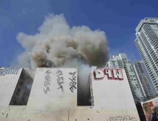 Morrison Hotel made famous by The Doors goes up in flames in LA