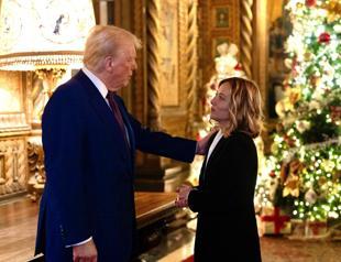 Italys Meloni pays surprise visit to Trump