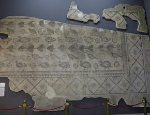 2,000-year-old mosaic awaits removal from a barn