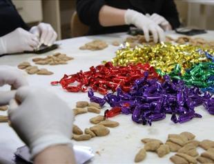 Candy shower celebrating spring