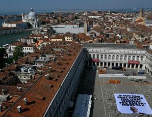 Protesters say Bezos Venice wedding highlights growing inequality