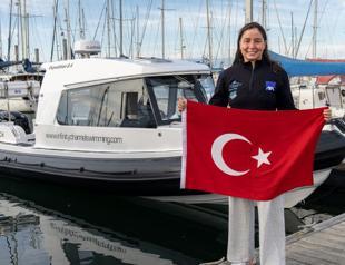 Turkish swimmer breaks national record in grueling North Channel swim