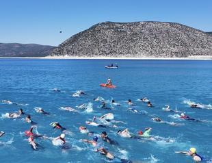 Salda Lake hosts its first-ever triathlon amid stunning scenery