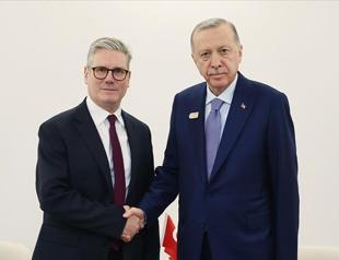 Erdoğan congratulates British premier for statements on recognizing Palestine