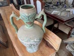 Historic artifacts seized from furniture store in Antalya