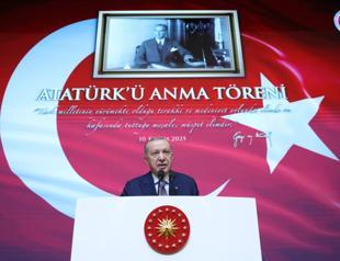 Erdoğan vows to defend national values on Atatürk commemoration