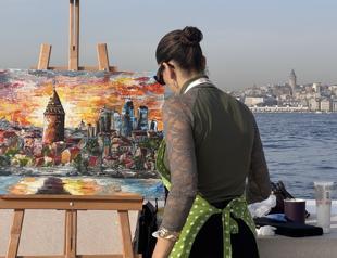 Teachers capture Istanbul’s beauty on canvas from Maiden’s Tower