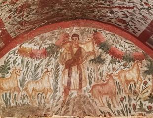 Rare Jesus fresco discovered in İznik necropolis