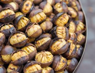 Chestnuts roasting on an open fire