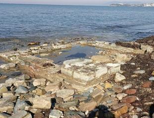 Historic remains emerge in Kuşadası after heavy rains