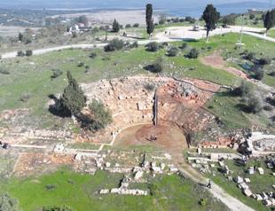 Tomb discovered among seating at ancient theater