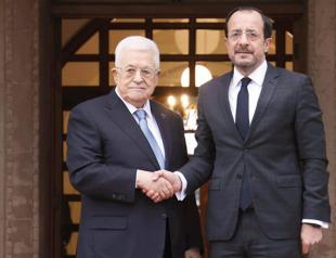 Palestinian president pays rare visit to Greek Cyprus