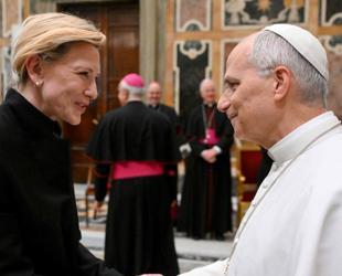 Pope Leo XIV celebrates cinema with Hollywood stars