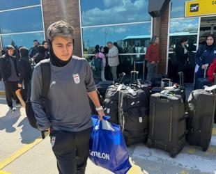 Iran womens football team arrive in Türkiye on way home