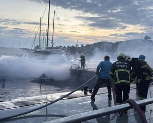 Fire at Bodrum marina sinks 7 motor yachts