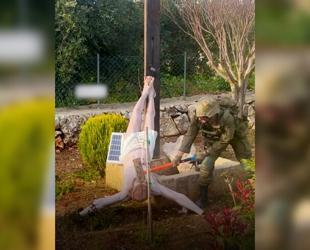Israel says image of soldier striking Jesus statue in Lebanon is authentic