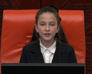 Children lead Turkish parliament at special session