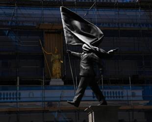 Banksy confirms behind new London statue of man blinded by flag