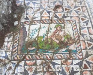Rare river god mosaic uncovered at Aspendos