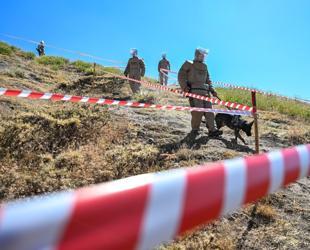Turkish troops conduct mine clearance near Iraq border