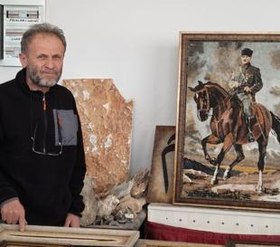 Artist transforms waste marble into artworks