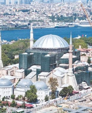 Hagia Sophia works clear key milestone