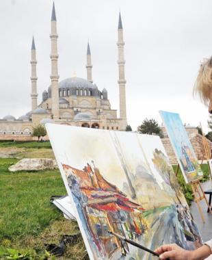 Balkan artists paint Selimiye Mosque