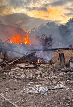 Ukrainian drones spark fire at Sochi oil depot