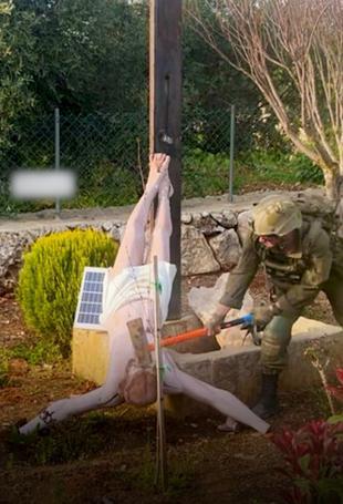 Israel says image of soldier striking Jesus statue in Lebanon is authentic
