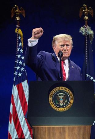 Trump hails US, blasts communists in 250th anniversary speech