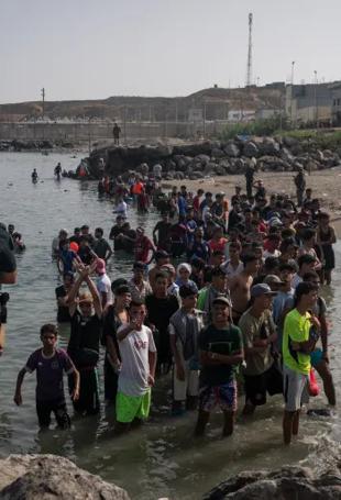 Spain Installs Floating Barrier in Ceuta After Deadly Influx of Migrants