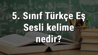 5. Sınıf Türkçe Eş Sesli kelime nedir? Eş Sesli kelimeler konu anlatımı