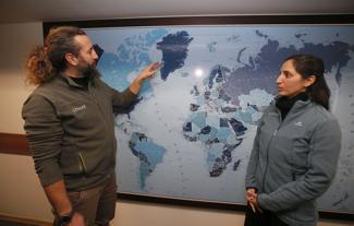 Turkish climate action team flies flag in Greenland