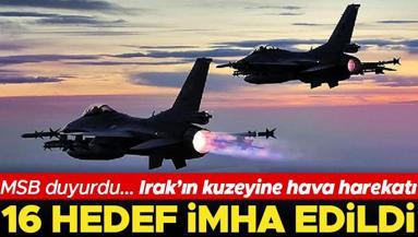Son dakika Irakın kuzeyine hava harekatı: 16 hedef imha edildi