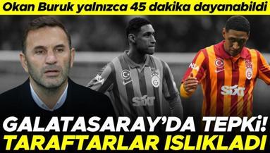 Galatasaray-Fatih Karagümrük maçında tribünlerden tepki Okan Buruk 45 dakika dayanabildi