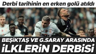 Beşiktaş-Galatasaray derbisinde ilkler yaşandı 10 yıllık hasreti bitirdi, erken gol...