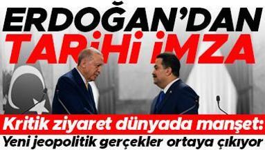 13 yıl sonra gerçekleşen ziyaret dünyada manşet... Cumhurbaşkanı Erdoğandan Bağdatta tarihi imza: Yeni jeopolitik gerçekler ortaya çıkıyor