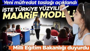 Son dakika: Milli Eğitim Bakanlığı yeni müfredat taslağını duyurdu... İşte Türkiye Yüzyılı maarif modeli