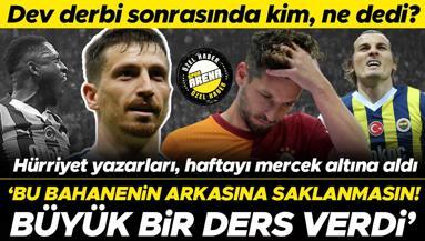 Olaylı Galatasaray - Fenerbahçe derbisi sonrası övgüler İsmail Kartala: Kendisini küçültmeye çalışanlara ders verdi